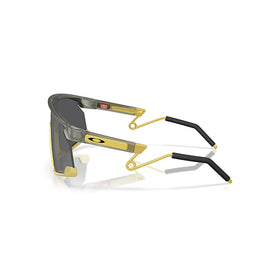 Oakley Sunglass BXTR Metal Alloy Collection prizm black Lenses With matte grey ink/vintage gold Frame