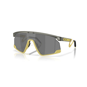 Oakley Sunglass BXTR Metal Alloy Collection prizm black Lenses With matte grey ink/vintage gold Frame