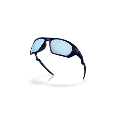 Oakley Sunglass Lateralis prizm deep water polarized Lenses with matte transparent blue Frame