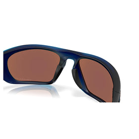 Oakley Sunglass Lateralis prizm deep water polarized Lenses with matte transparent blue Frame