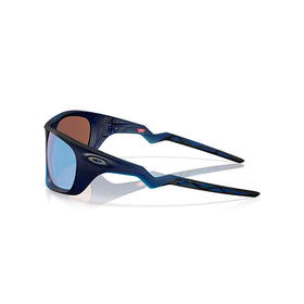 Oakley Sunglass Lateralis prizm deep water polarized Lenses with matte transparent blue Frame