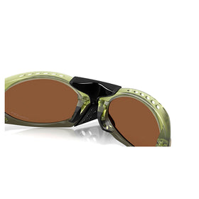 Oakley Sunglass Plantaris prizm tungsten Lenses with matte transparent fern Frame