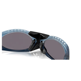 Oakley Sunglass Plantaris Polaris Collection prizm grey polarized Lenses, matte transparent abyss Frame