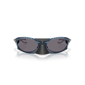 Oakley Sunglass Plantaris Polaris Collection prizm grey polarized Lenses, matte transparent abyss Frame