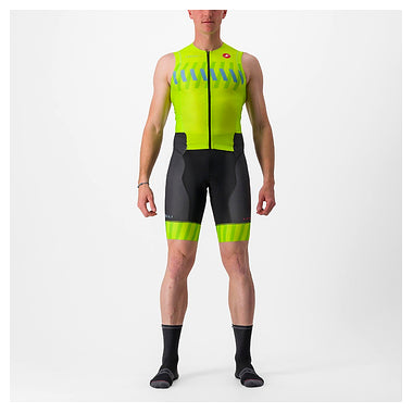 FREE SANREMO 2 SUIT SLEEVELESS-ELECTRIC LIME/NIAGARA BLUE