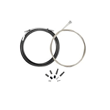 CICLOVATION ROAD, BRAKE SET, SHIMANO/SRAM SYSTEM. STAINLESS-NANO SLICK CABLE WITH 5MM KEVLAR REINFORCED LIGHT-WEIGHT LUBE BRAKE OUTER CASING. END CAPS AND PARTS INCLUDED. / BLACK