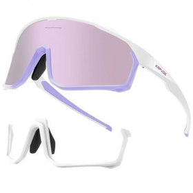 Kapvoe X93 Interchangeable Lower Frame Sunglasses-Purple/White