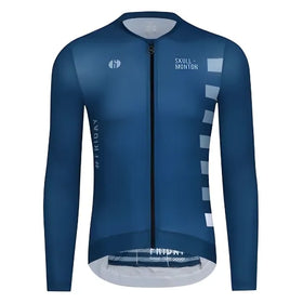 Skull Monton Friday Long Sleeve Jersey-Grey Blue