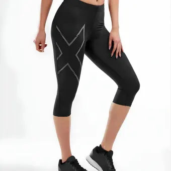 WA5333B MCS Run Comp 3/4 Tights BLK/BRF S
