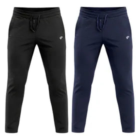 Men’s Premium Stretch Sports Track Pants – Slim Fit Gym & Casual Wear - Black