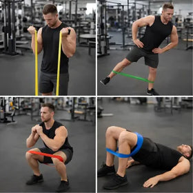 Premium Elastic Resistance Exercise Bands / Belt Set (5 Pc)