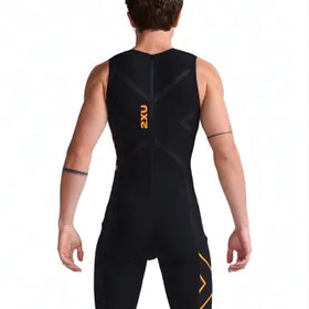 2XU Propel Swimskin-Black/Turmeric-L