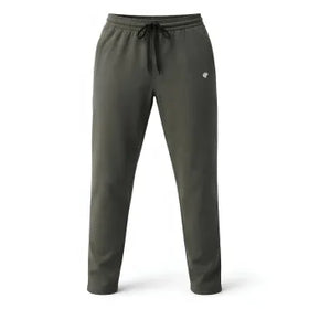 Men’s Athletic Track Pants Slim Fit Stretchable Comfortable Gym Jogging Wear - Olive
