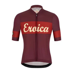 Santini Eroica Ruby Wool Jersey-Bordeaux