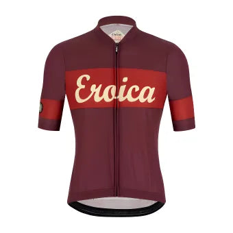 Santini Eroica Ruby Wool Jersey-Bordeaux