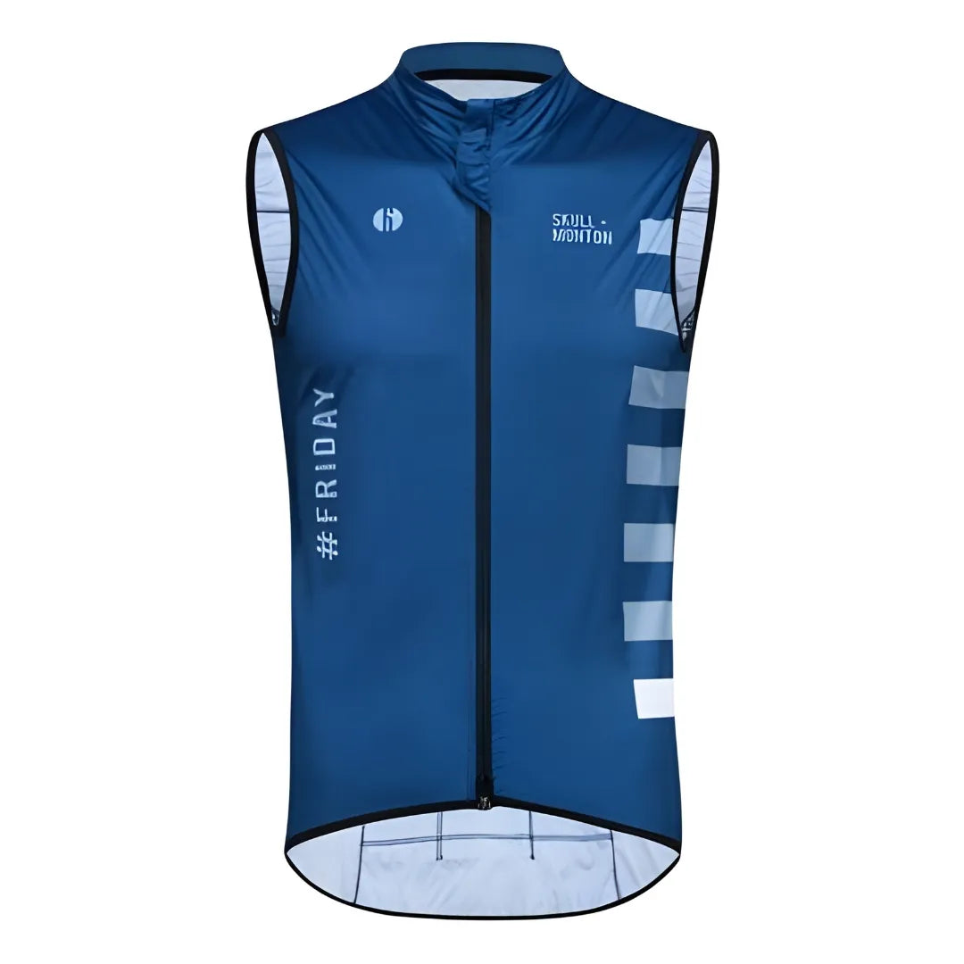 Monton Friday Windproof Vest-Grey Blue