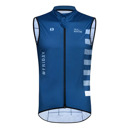 Monton Friday Windproof Vest-Grey Blue