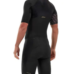 2XU Comp Full Zip Sleeved Trisuit-S-Black/Gold