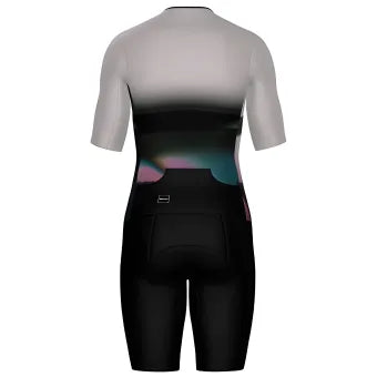 Santini Viper Long Distance Trisuit (Short Sleeve)-Black