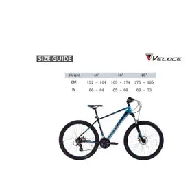 Veloce Brand Bicycle V100-20(L)-Black Blue-MY20