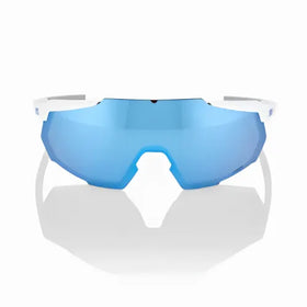 RACETRAP 3.0 - Matte White - HiPER Blue Multilayer Mirror Lens