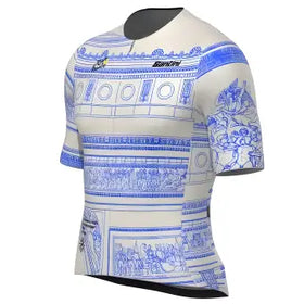 Santini Tour De France Arrivee Arc De Triomphe Unisex Jersey-White