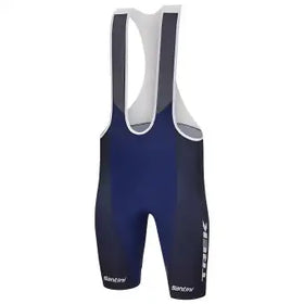 Santini Trek Factory Racing Bibshorts-Navy Blue