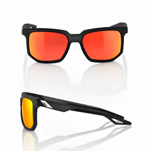 100% CENTRIC - Soft Tact Crystal Black - HiPER Red Multilayer Mirror Lens
