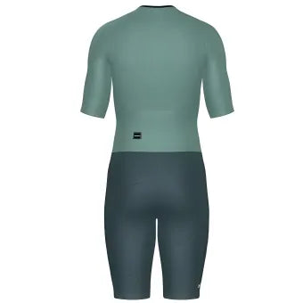 Santini Wmn Leaf Long Distance Trisuit (Short Sleeve)-Acqua