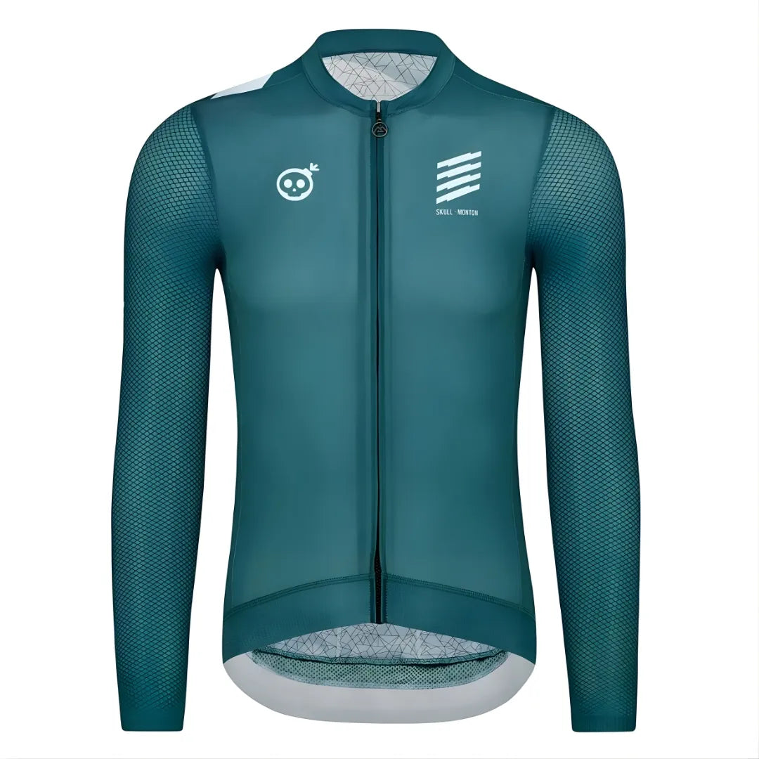Skull Monton Friday Long Sleeve Jersey-Pine Green