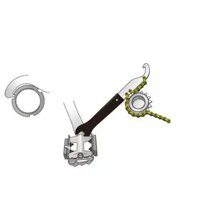 IceToolz 34S2 chain whip tool for single-speed and ped al and lockring