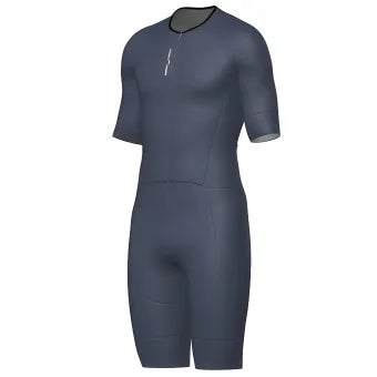 Santini Leaf Long Distance Trisuit (Short Sleeve)-Grey