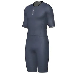 Santini Leaf Long Distance Trisuit (Short Sleeve)-Grey