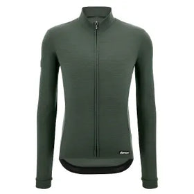 Santini Impetus Long Sleeve Jersey-Military Green