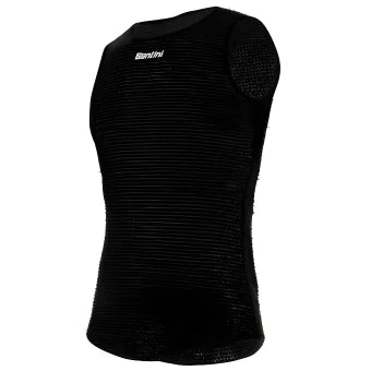 Santini Alpha Winter Unisex Baselayer (Sleeveless)-Black