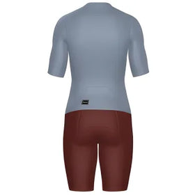 Santini Viper Long Distance Trisuit (Short Sleeve)-Light Blue