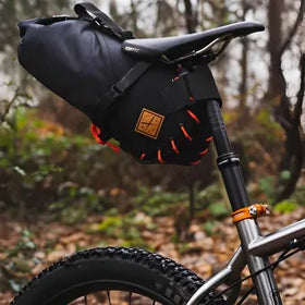 Restrap Saddle Bag-Black/Orange (8 Litres)