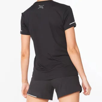 2XU WR6565A Aero Tee-Black/Silver Reflective-S
