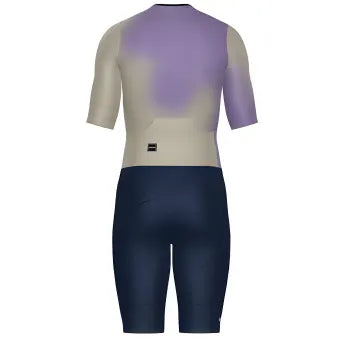 Santini Wmn Leaf Long Distance Trisuit (Short Sleeve)-Lilac