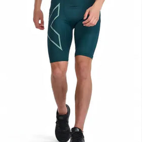 2XU MA5331b Light Speed Compression Shorts-Pine/Raft Reflective-S