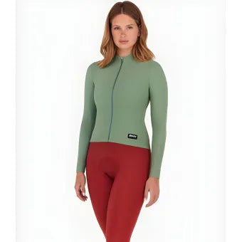 Santini Ready To Ride Unisex Long Sleeve Jersey-Sage Green