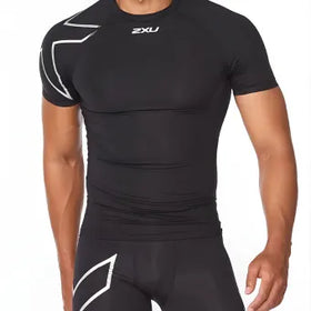 2XU MA6399a Core Compression Short Sleeve-Black/Silver-XS