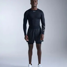 2XU MA6398a Core Compression Long Sleeve-Black/Silver-XL