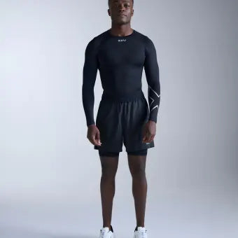 2XU MA6398a Core Compression Long Sleeve-Black/Silver-XL