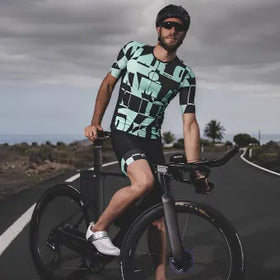 Santini Ironman Enigma Triathlon Jersey-Aqua