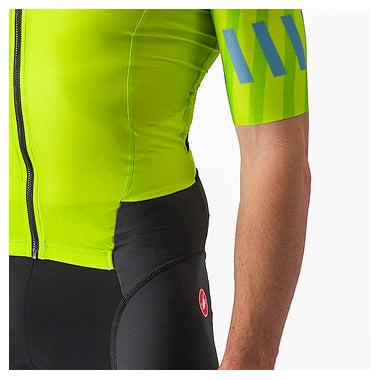 FREE SANREMO 2 SUIT SHORT SLEEVE-ELECTRIC LIME/NIAGARA BLUE