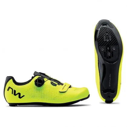 Northwave Storm Carbon 2 Road Shoes-Yellow Fluo/Black