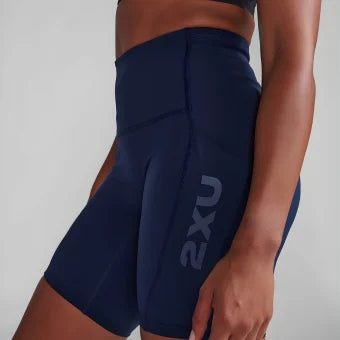 2XU WA6907b Form Stash Hi-Rise Bike Short-Midnight/Midnight-XS
