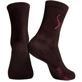 Monton Skull Fire Socks-Red