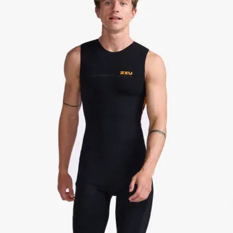 2XU Propel Swimskin-Black/Turmeric-L